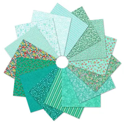 Fat Quarters, Sea Glass Colorstory, 15pcs/bundle