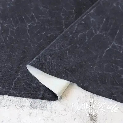 Faux Waxed Duck Canvas Black 15yds