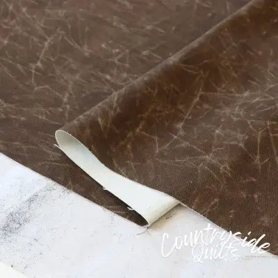 Faux Waxed Duck Canvas Brown 15yds