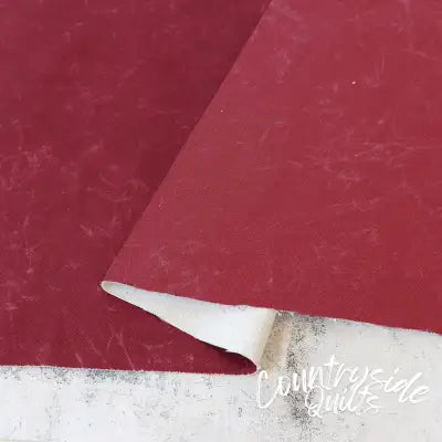 Faux Waxed Duck Canvas Cranberry 15yds