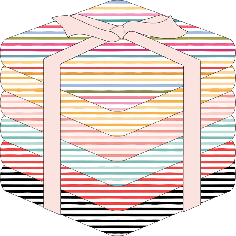 1 Yard Bundle Jailhouse Stripes, 6pcs/bundle