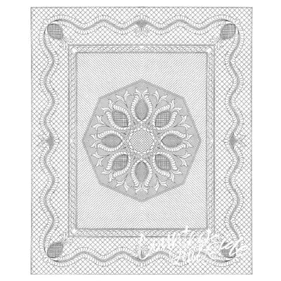 Feathered Pineapple White 88X106