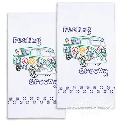 Feeling Groovy Decorative Hand Towels