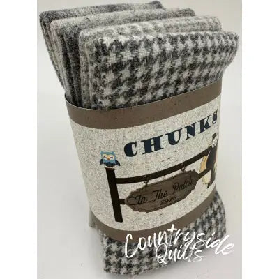 Felted Greys Wool Chunks 5pc 9in x 10in