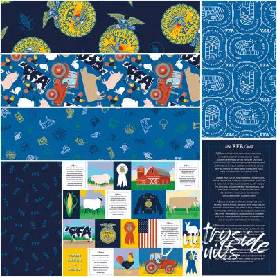 FFA Forever Blue 2 1 Yard Bundle Navy, 7pcs/bundle