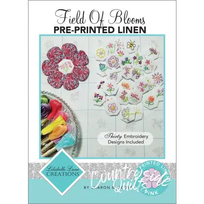 Field of Blooms Linen Panel Pink