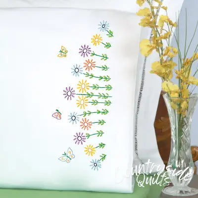 Field of Flowers Perle Edge Pillowcases