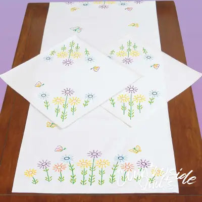 Field Of Flowers Scarf And Doily Set