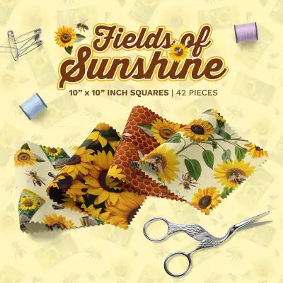 Fields of Sunshine 10 Inch Square Pack - 42pcs