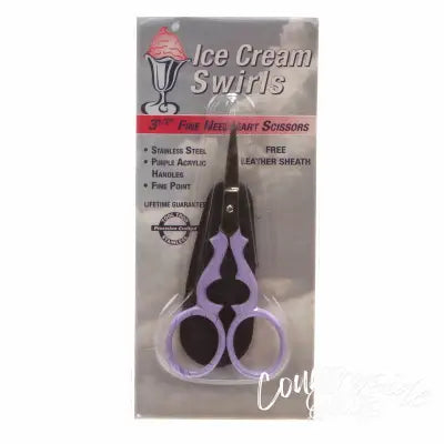 Fine Needleart Scissor 3 1/2in Lavender Swirls