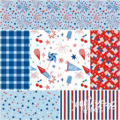 Firecracker 1 Yard Bundle White, 6pcs