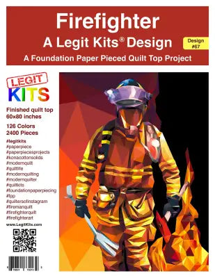 Firefighter Foundation Paper Pieced Pattern