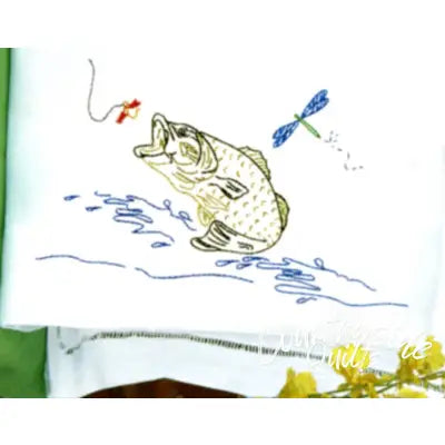 Fish Perle Edge Pillowcase