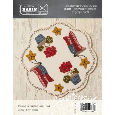 Flags & Geraniums Mat