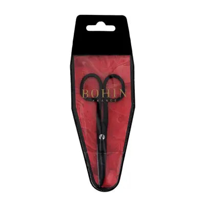 Flat Blade Epoxy Scissors 4-1/2in Black