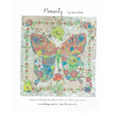 Flowerfly A Butterfly Collage Pattern