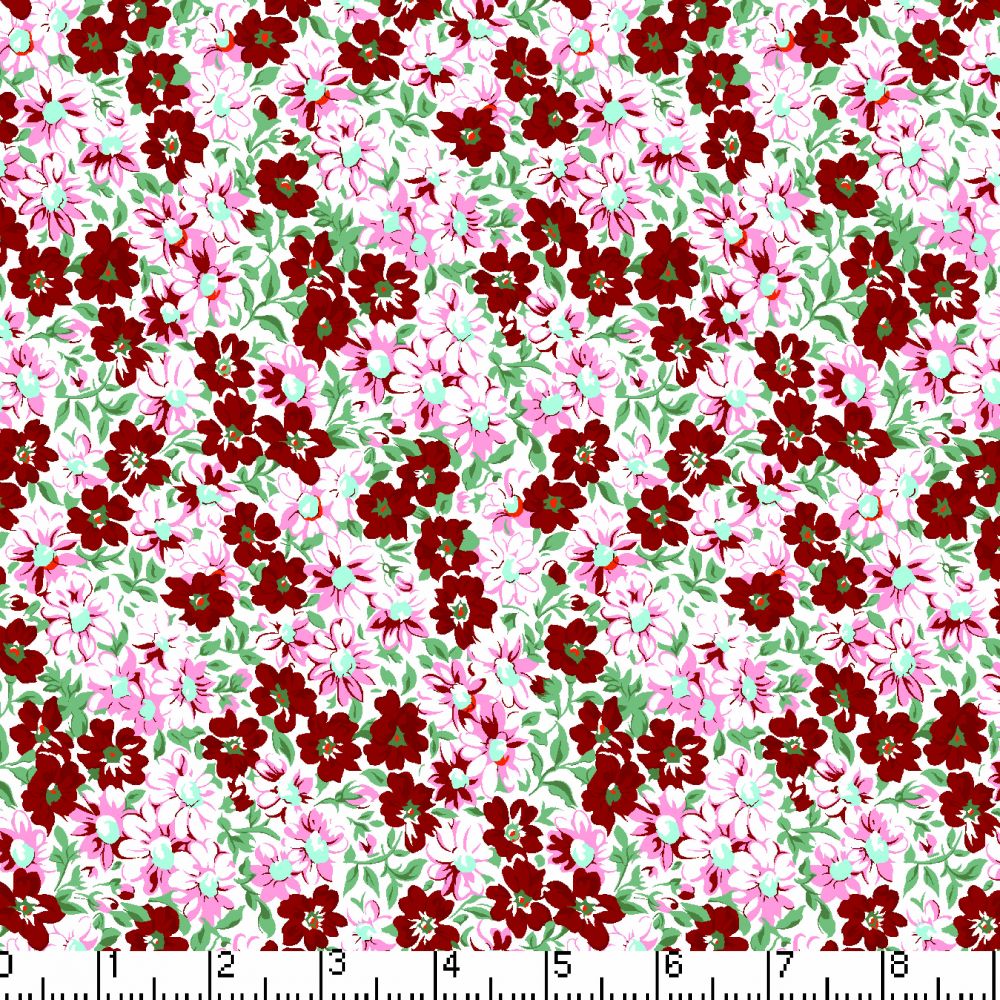 45" Flower Patch - Burgandy