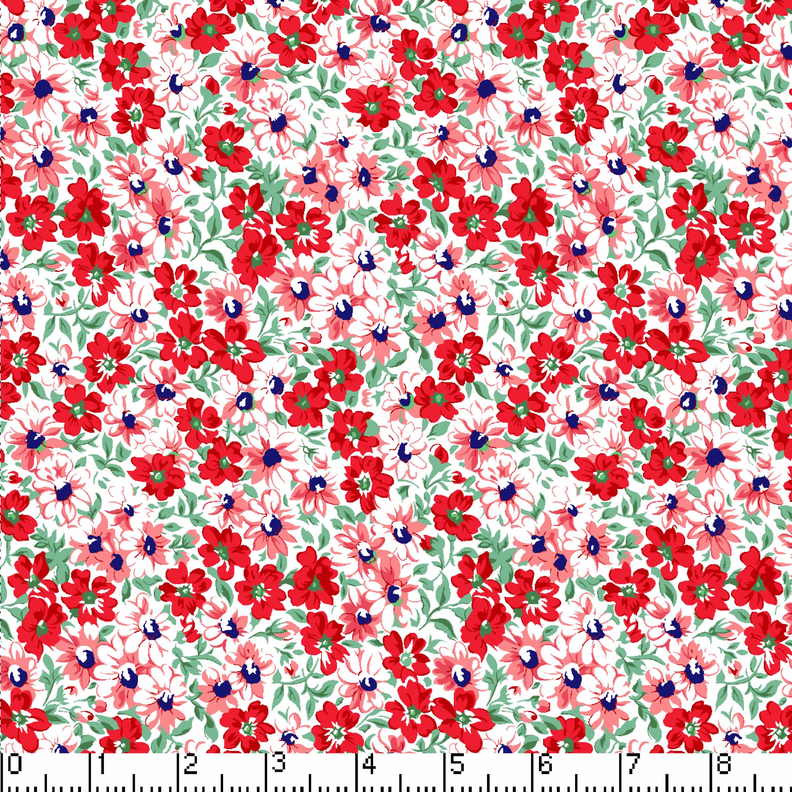45" Flower Patch - Red