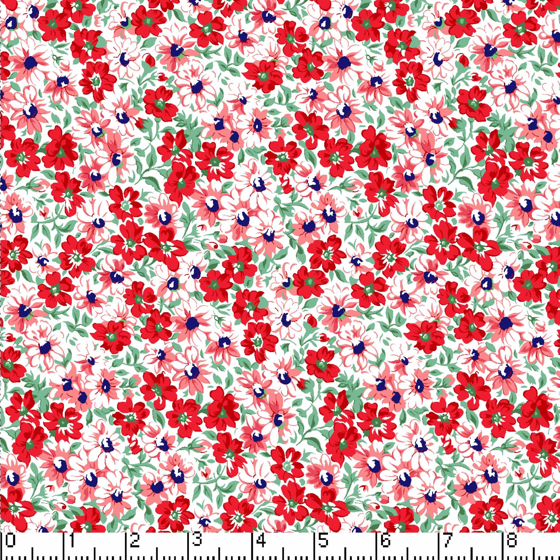 45" Flower Patch - Red