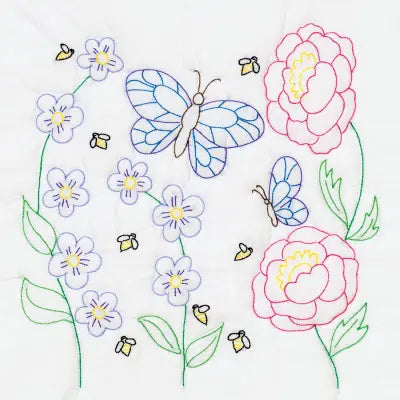Flowers & Buterflies 18" Quilt Blocks
