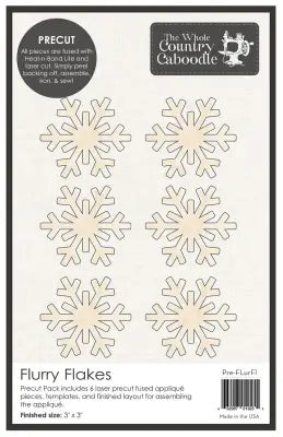 Flurry Flakes Laser Precut Fused Applique Pack