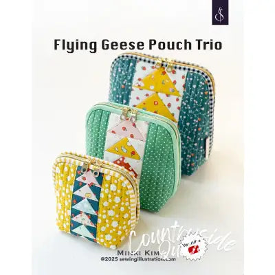 Flying Geese Pouch Trio