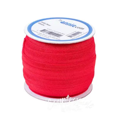 Fold-over Elastic 3/4in x 50yd Atom Red