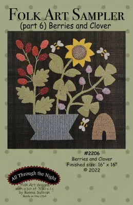 Folk Art Sampler Part 6 Berries and Clover