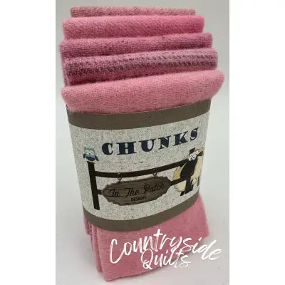 Forever Pink Wool Chunks 5pc 9in x 10in