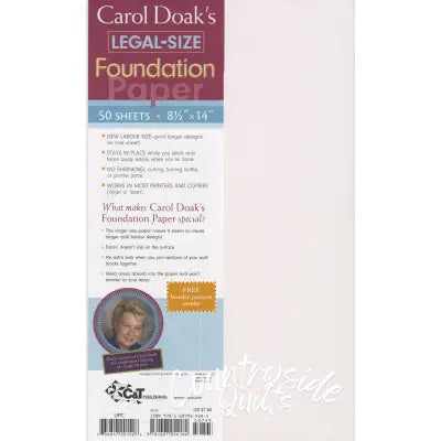 Foundation Paper Carol Doak 8-1/2in x 14in - 50Sheets