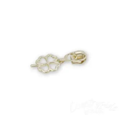 Four 5 Four-leaf Clover Zipper Pulls Gold