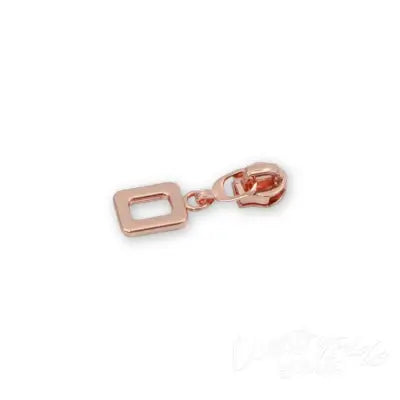 Four 5 Rounded Rectangle Zipper Pulls Rose Gold
