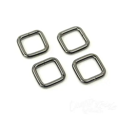 Four Rectangle Rings 1/2 Gunmetal"