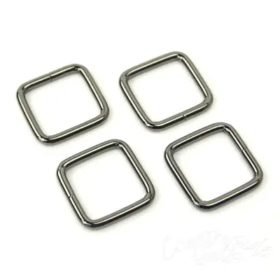 Four Rectangle Rings 3/4 Gunmetal"