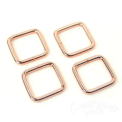 Four Rectangle Rings 3/4 Rose Gold"