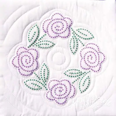 Four XX Roses Quilt Block Set