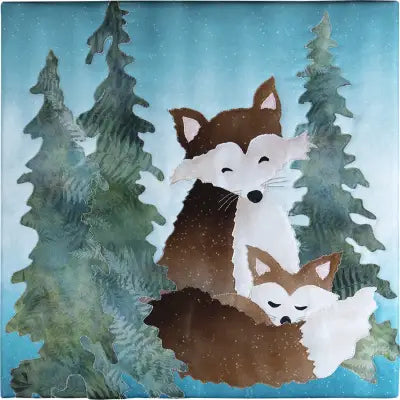 Fox Fabric Art Print