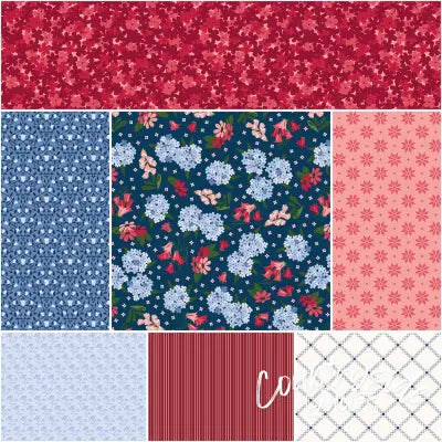 Foxglove 1 Yard Bundle Oxford Blue, 8 Pcs.
