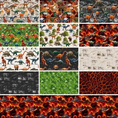 FQ Fat Quarters Realm of the Dinosaurs 13pcs