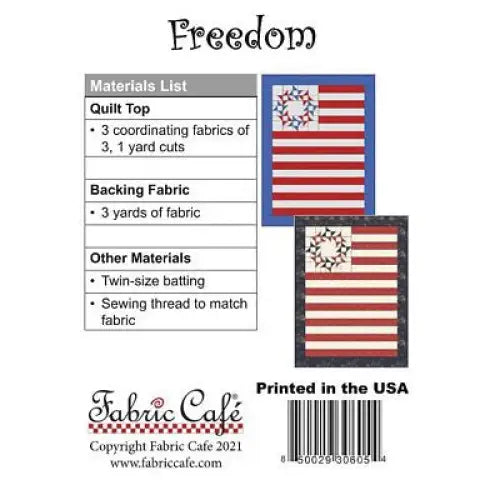 Freedom quilt pattern FC06054