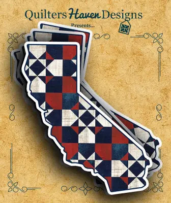 Freedom Quilt Sticker California 6pk