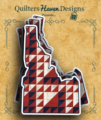 Freedom Quilt Sticker Idaho 6pk