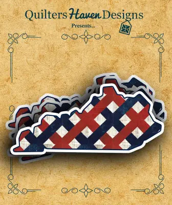 Freedom Quilt Sticker Kentucky 6pk