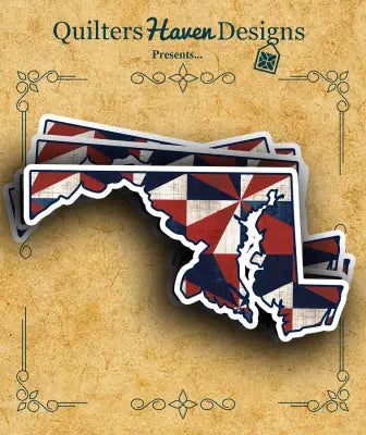 Freedom Quilt Sticker Maryland 6pk