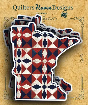 Freedom Quilt Sticker Minnesota 6pk