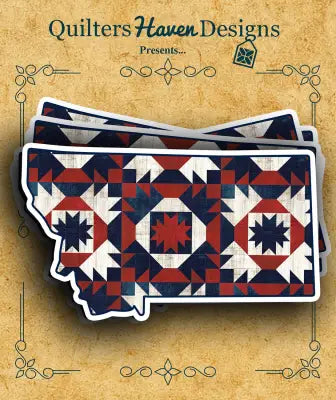 Freedom Quilt Sticker Montana 6pk