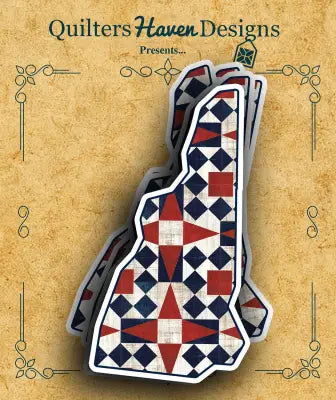 Freedom Quilt Sticker New Hampshire 6pk
