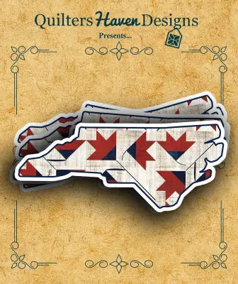 Freedom Quilt Sticker North Carolina 6pk