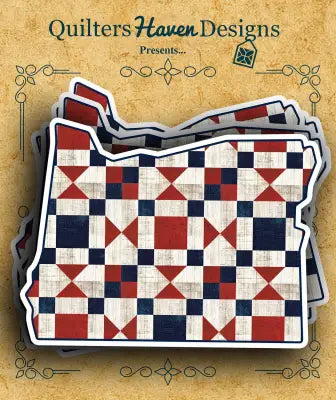 Freedom Quilt Sticker Oregon 6pk