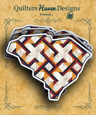 Freedom Quilt Sticker South Carolina 6pk